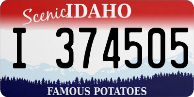ID license plate I374505