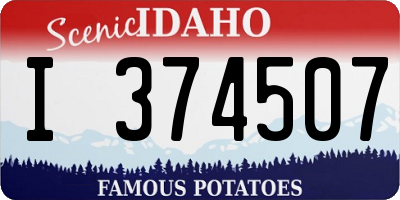 ID license plate I374507