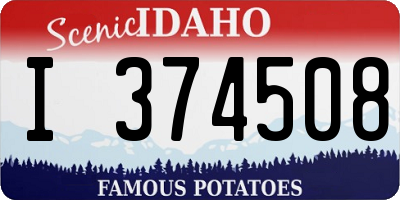 ID license plate I374508