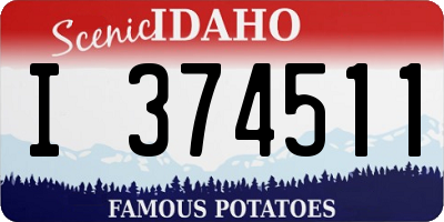 ID license plate I374511