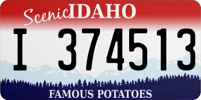ID license plate I374513