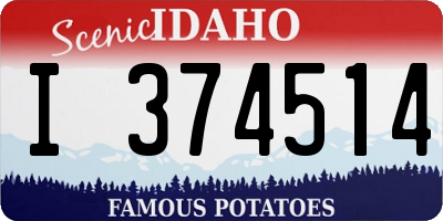 ID license plate I374514
