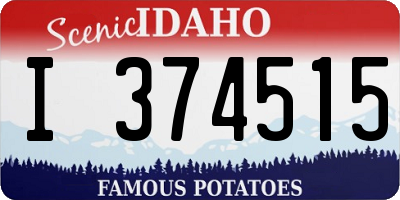 ID license plate I374515