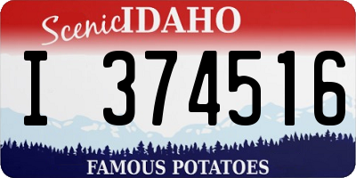 ID license plate I374516