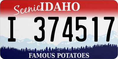 ID license plate I374517