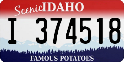ID license plate I374518