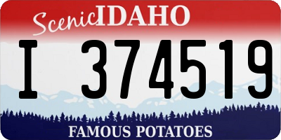 ID license plate I374519