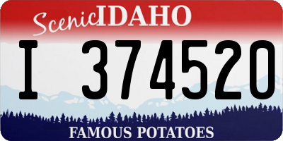ID license plate I374520
