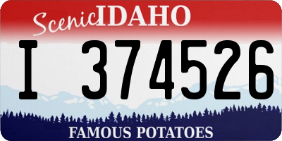 ID license plate I374526