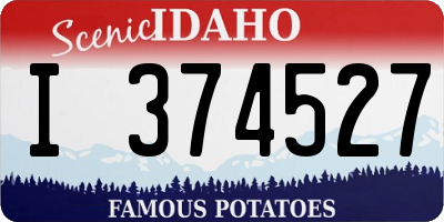 ID license plate I374527