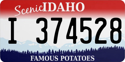 ID license plate I374528