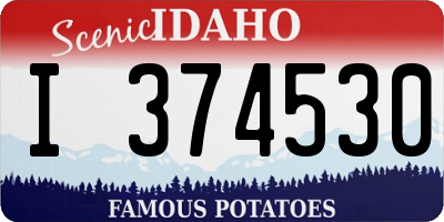 ID license plate I374530
