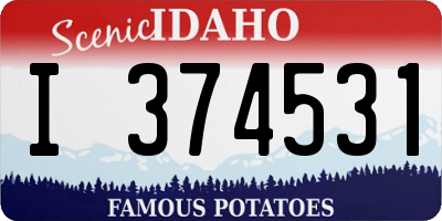ID license plate I374531