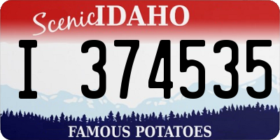 ID license plate I374535