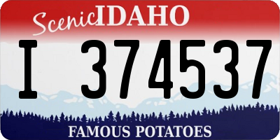 ID license plate I374537
