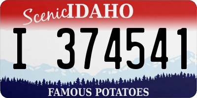ID license plate I374541