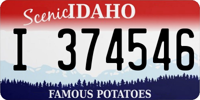 ID license plate I374546