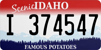 ID license plate I374547