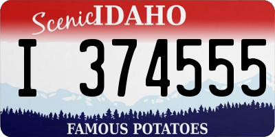 ID license plate I374555