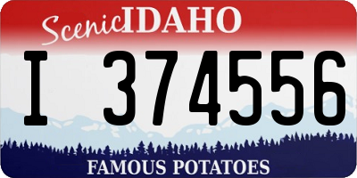 ID license plate I374556