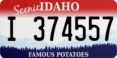 ID license plate I374557