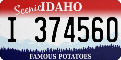 ID license plate I374560