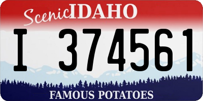 ID license plate I374561