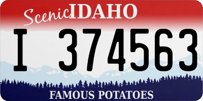 ID license plate I374563