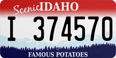 ID license plate I374570