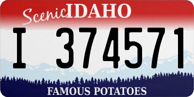ID license plate I374571