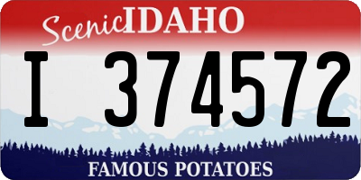 ID license plate I374572