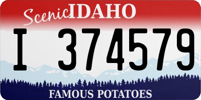 ID license plate I374579