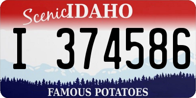 ID license plate I374586