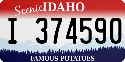 ID license plate I374590