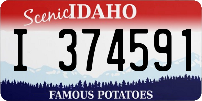 ID license plate I374591