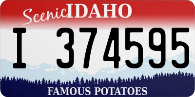 ID license plate I374595