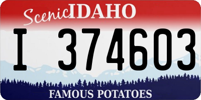 ID license plate I374603