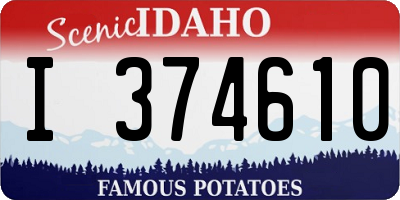 ID license plate I374610