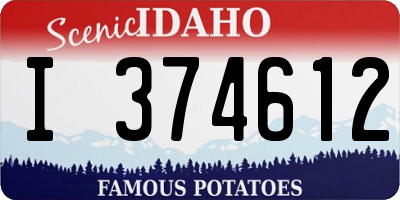 ID license plate I374612