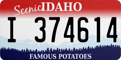ID license plate I374614