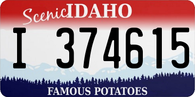 ID license plate I374615