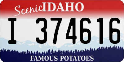 ID license plate I374616