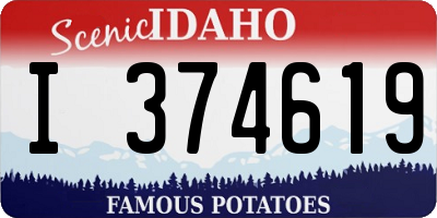 ID license plate I374619