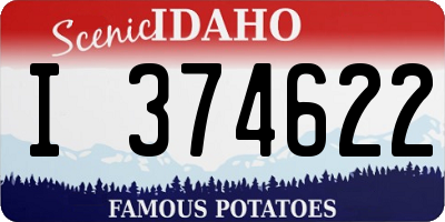 ID license plate I374622
