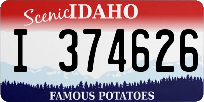 ID license plate I374626