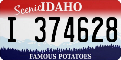 ID license plate I374628