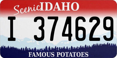 ID license plate I374629