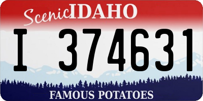ID license plate I374631