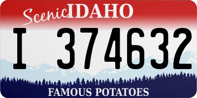 ID license plate I374632