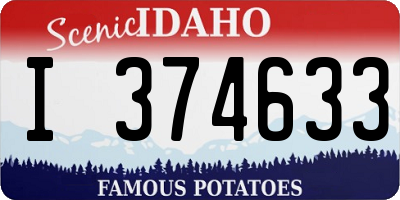 ID license plate I374633